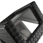 Single Black Woven Watch Winder with Japanese Mabuchi Motor