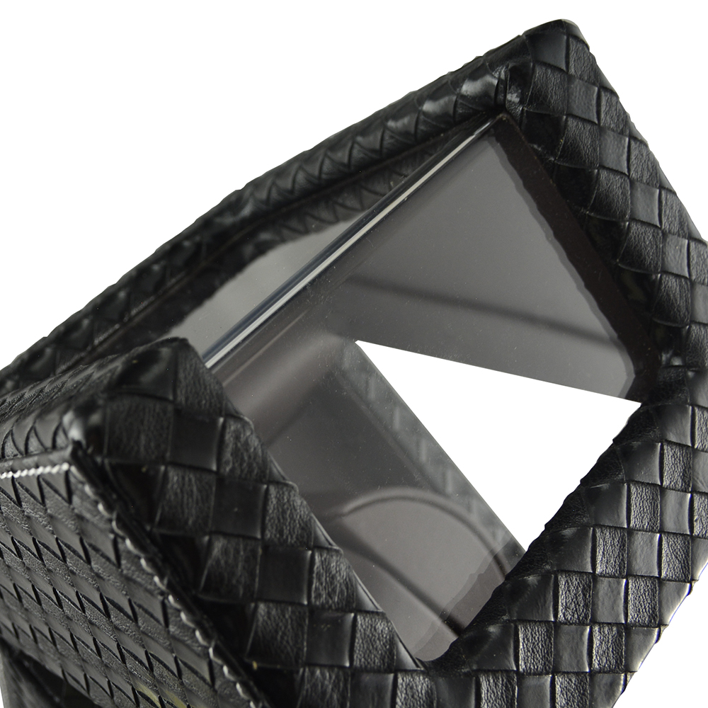 Single Black Woven Watch Winder with Japanese Mabuchi Motor