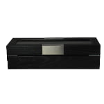 5 watch display case open with watches and PU leather cushions