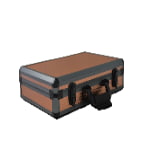 Rose gold aluminum alloy 24 slot watch suitcase with structured frame and carrying handle