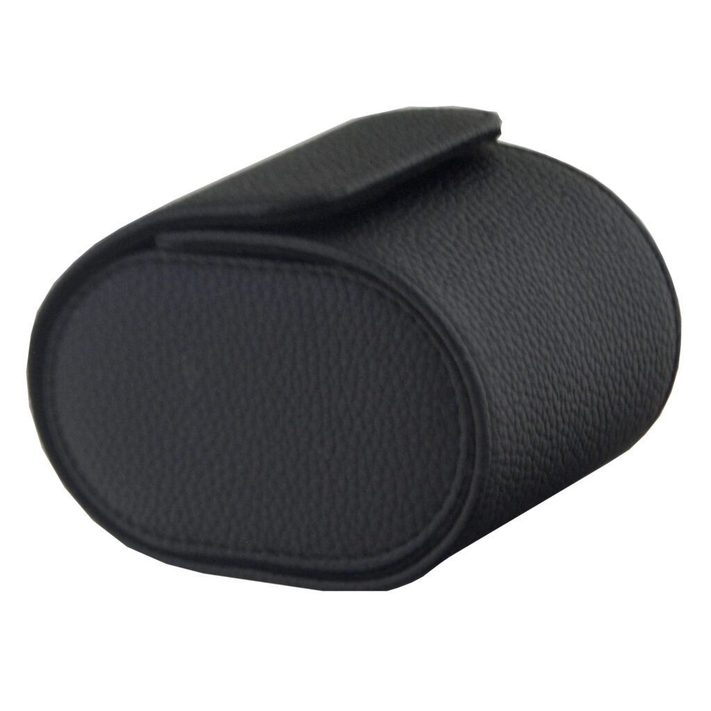 Pebbled Grain PU Leather 1 Watch Roll for Luxury Travel Storage