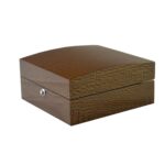 High Glossy Crocodile Grain Brown 6 Watch Case with Velvet Interior