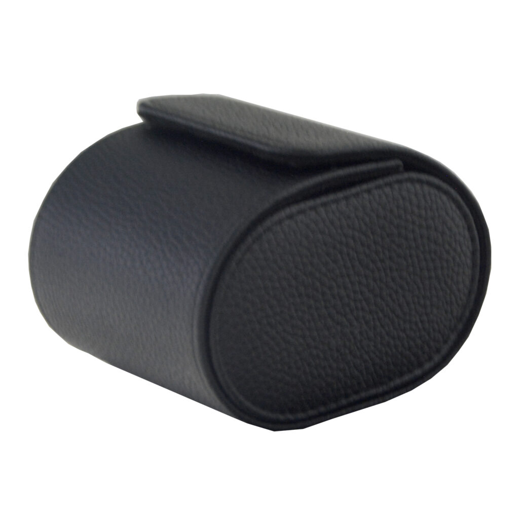 Pebbled Grain PU Leather 1 Watch Roll for Luxury Travel Storage