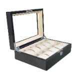 High Glossy Green Oak Grain Spliced Carbon Fiber 10 Watch Case