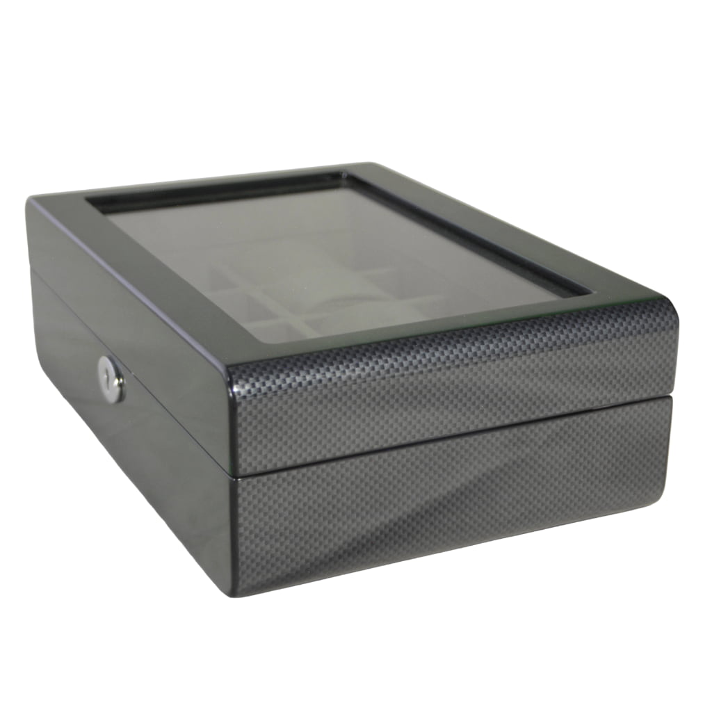 High Glossy Green Oak Grain Spliced Carbon Fiber 10 Watch Storage Case