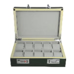 High Glossy Green Oak Grain 10 Watch Case with Combination Lock