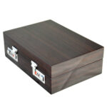 High Glossy Macassar Ebony Grain 10 Watch Case with Combination Lock