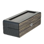 High Glossy Dark Oak Grain Spliced Carbon Fiber 5 Watch Case