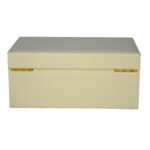 Yellow PU Leather Jewelry Organizer Box with Secret Cabinet