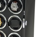 Zebra Wood Grain 12 Watch Winder with Touchscreen Control