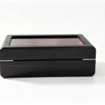 High Glossy Ebony Grain Spliced Carbon Fiber 10 Watch Case with Burgundy Velvet Interior