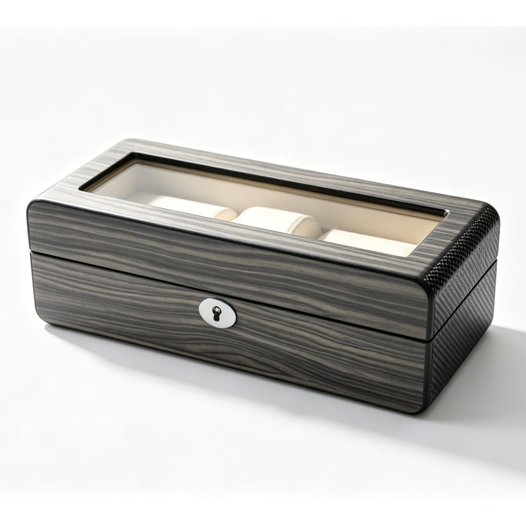 High Glossy Oak Grain Spliced Carbon Fiber 5 Watch Case