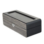 High Glossy Dark Oak Grain Spliced Carbon Fiber 5 Watch Case