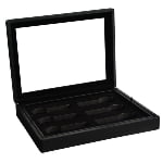 Carbon Fiber MDF Watches and Car Parts Collection Box with Two-Layer Display Design