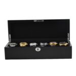 Black High Glossy Arc 6 Watch Case with Velvet Interior