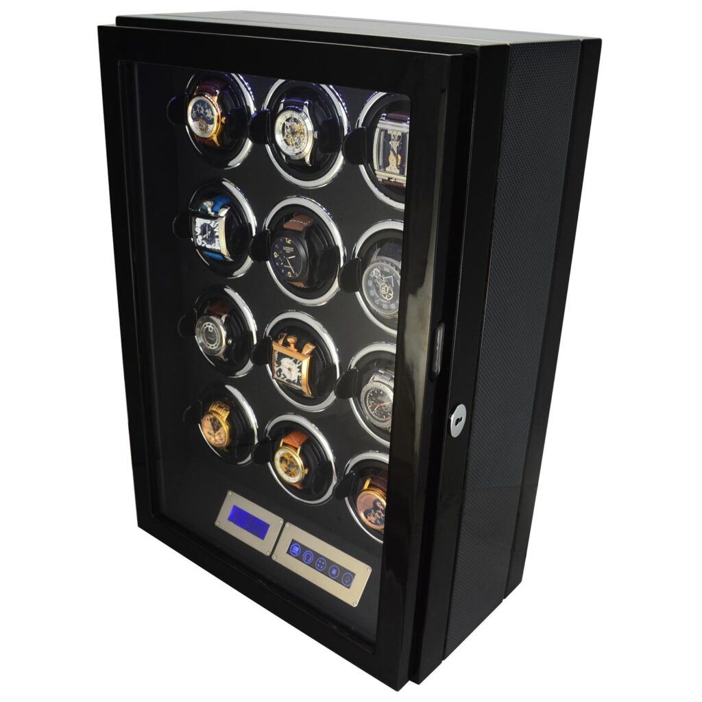 Carbon Fiber 12 Watch Winder with Adjustable TPD