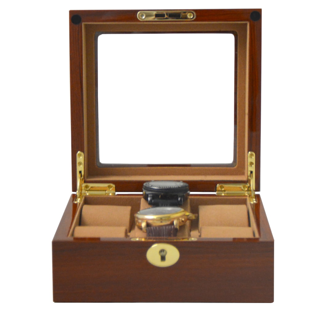 High Glossy Teak with Camel 6 Watch Case
