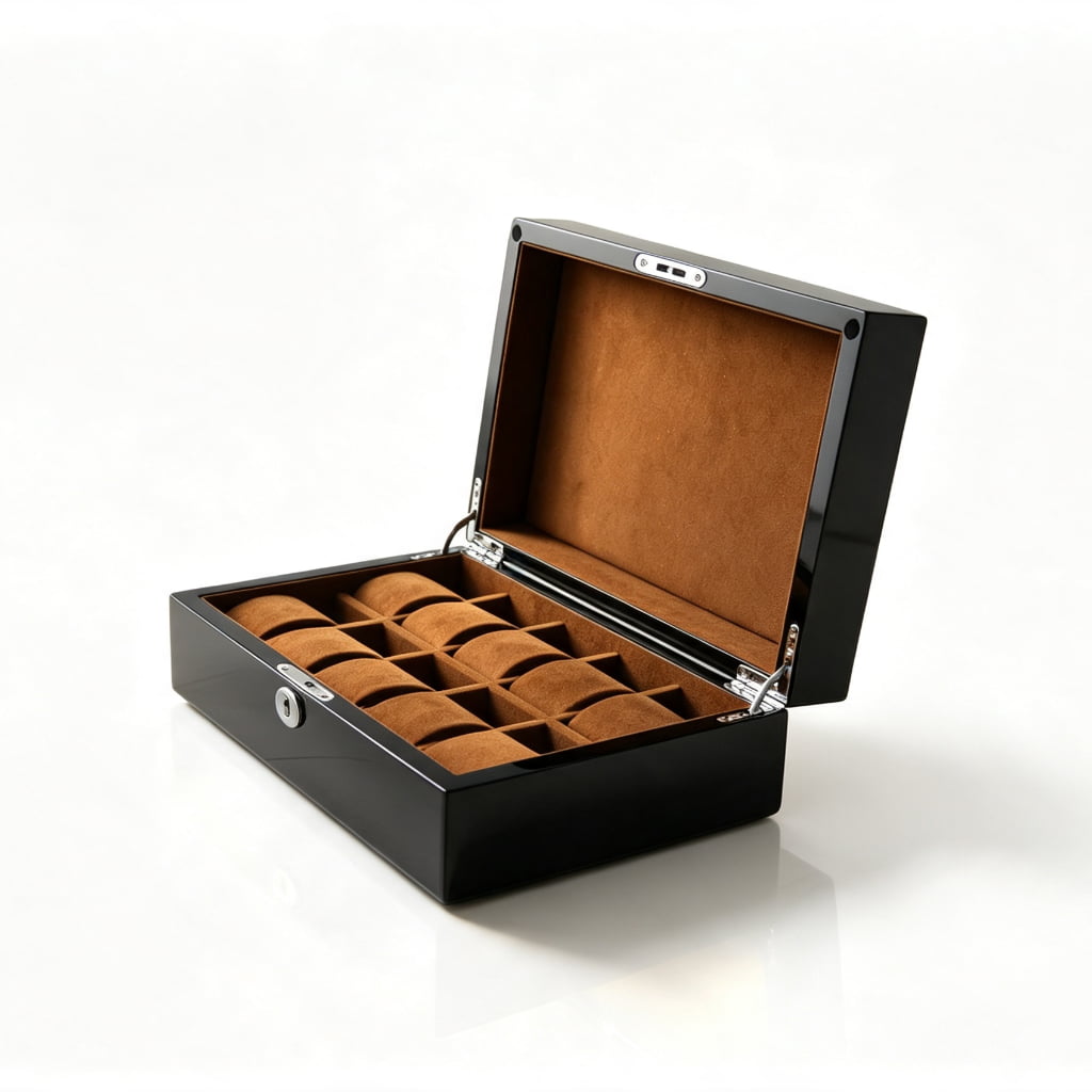 High Glossy Macassar Ebony Grain 10 Watch Case