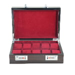 High Glossy Macassar Ebony Grain 10 Watch Case with Combination Lock
