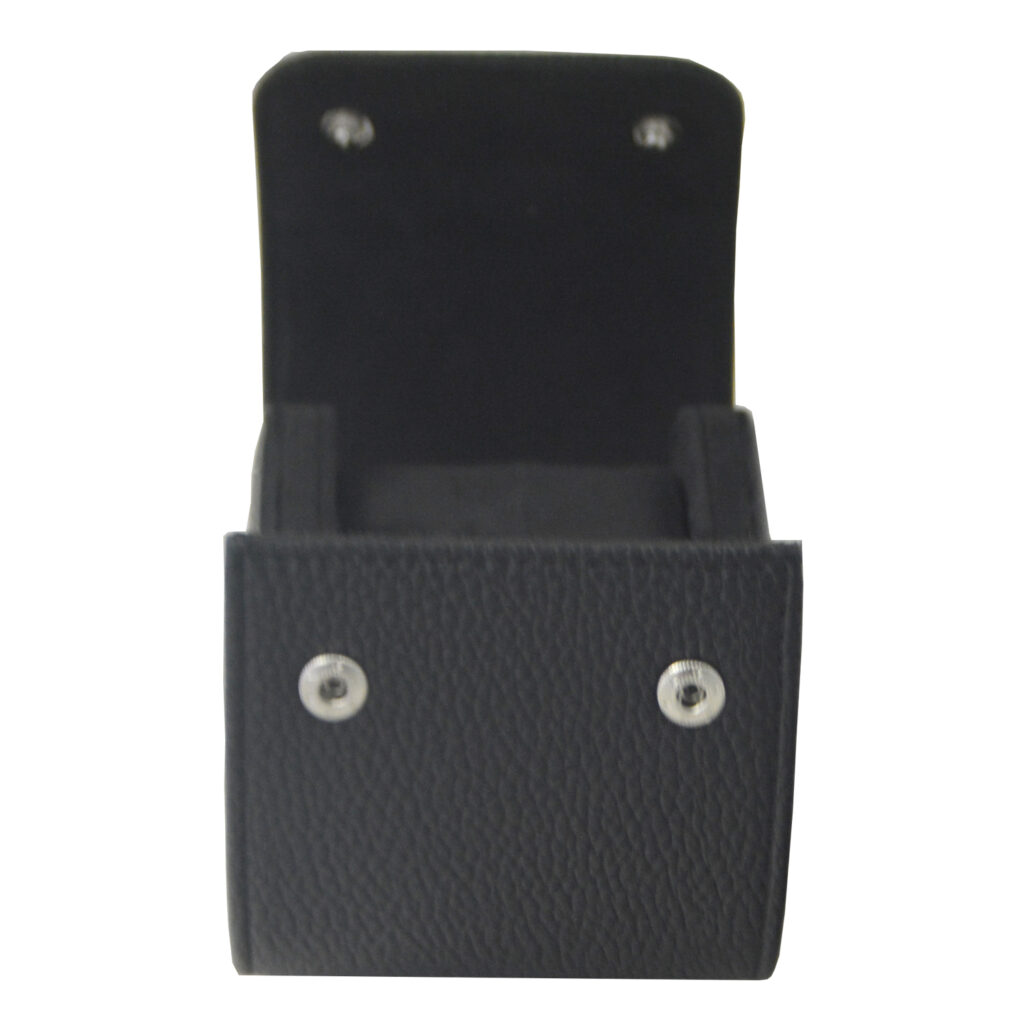 Pebbled Grain PU Leather 1 Watch Roll for Luxury Travel Storage