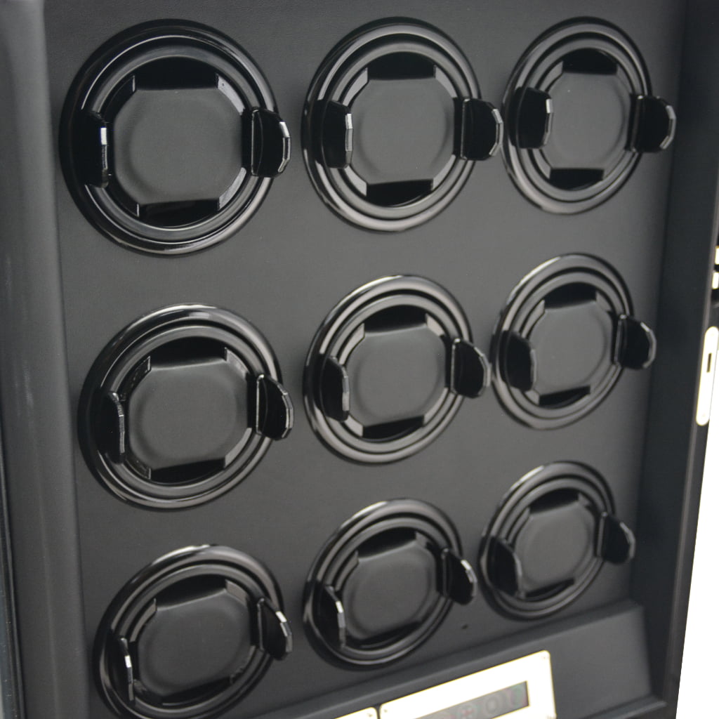 automatic watch winder rotating pillows with black interior design