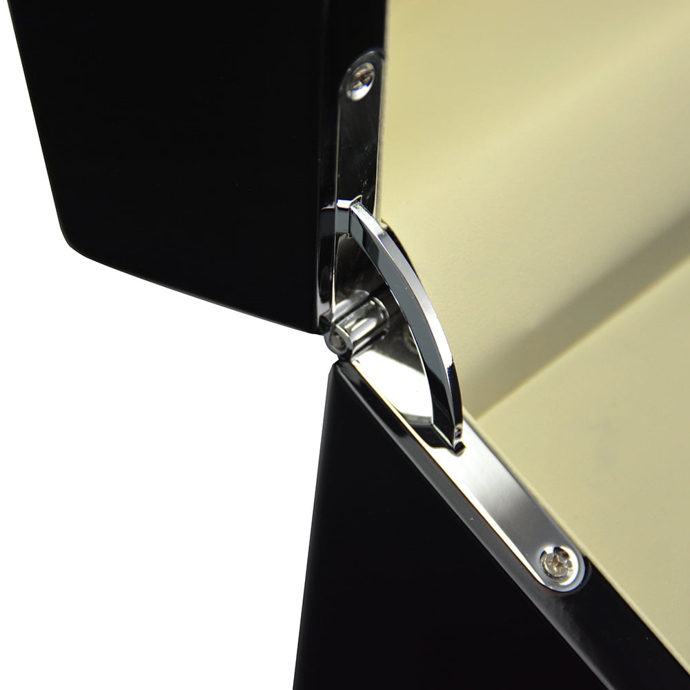 High Glossy Black 4-Watch Winder with 6-Watch Storage