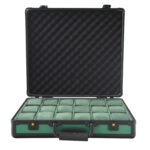 Green Aluminum Alloy Frame 18 Watch Suitcase