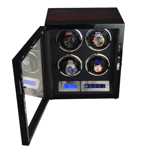 4 Watch Winder with LED Light and Japanese Mabuchi Motor