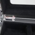 Black Wood Veneered Double-Layer 22 Slots Watch Case