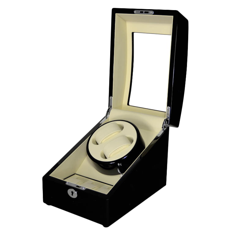 2-Watch Winder with 3-Watch Storage for Combined Watch Presentation