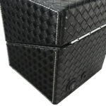 Single Black Woven Watch Winder with Japanese Mabuchi Motor