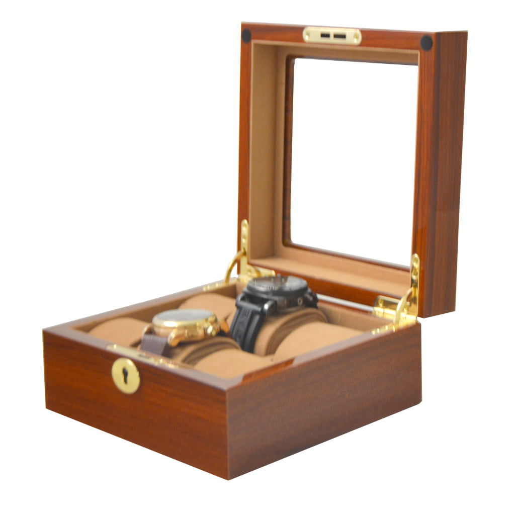 High Glossy Teak with Camel 6 Watch Case