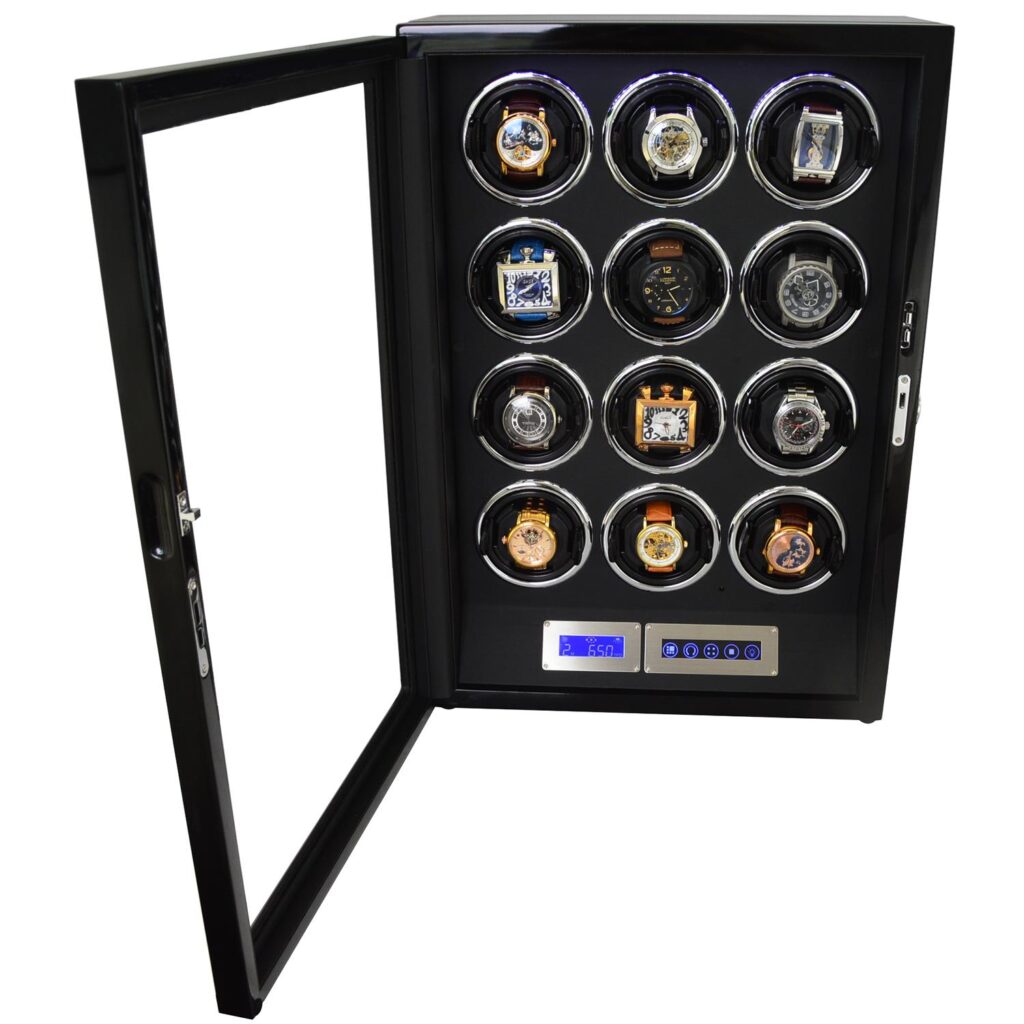 Carbon Fiber 12 Watch Winder with Adjustable TPD