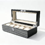 High Glossy Oak Grain Spliced Carbon Fiber 5 Watch Case