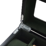 High Glossy Ebony Grain Spliced Carbon Fiber 5 Watch Case with Tempered Glass Display