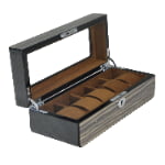 High Glossy Dark Oak Grain Spliced Carbon Fiber 5 Watch Case