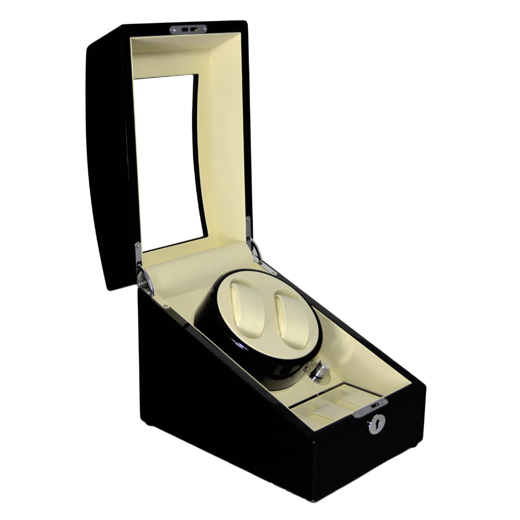 2-Watch Winder with 3-Watch Storage for Combined Watch Presentation