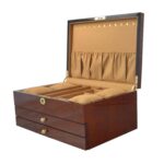 High Glossy Camphor Grain Jewelry Organizer Box with Drawers
