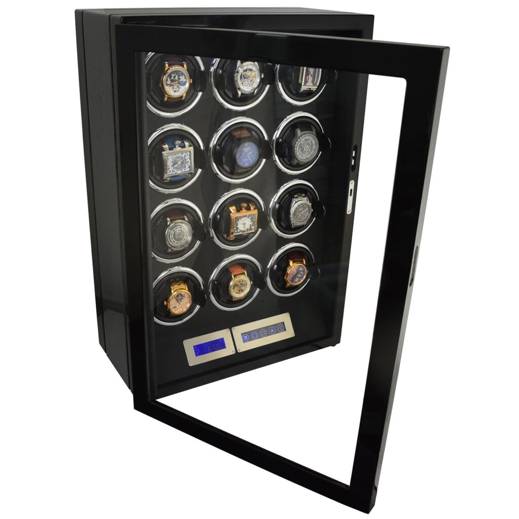 Carbon Fiber 12 Watch Winder with Adjustable TPD