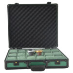 Green Aluminum Alloy Frame 18 Watch Suitcase