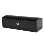Black High Glossy Arc 6 Watch Case with Velvet Interior