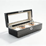 High Glossy Oak Grain Spliced Carbon Fiber 5 Watch Case
