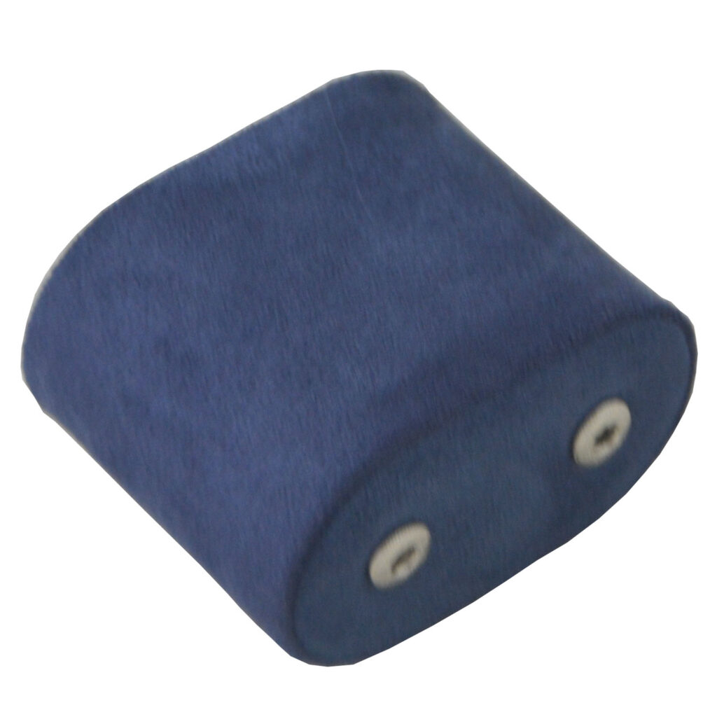 Crossed Grain Blue PU Leather 1 Watch Roll