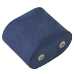 Crossed Grain Blue PU Leather 1 Watch Roll