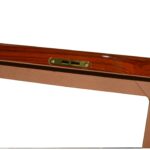 Jewelry case hinge detail with mirror frame and velvet lining