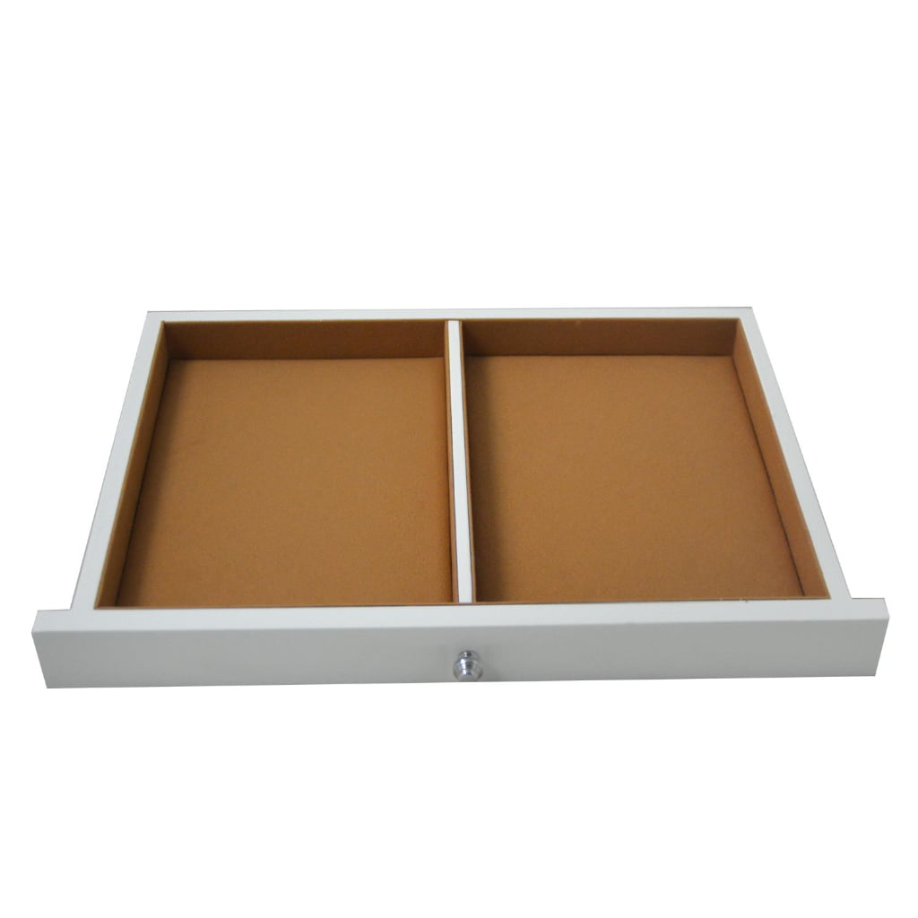 Jewelry case drawer with open storage compartment interior