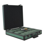 Green Aluminum Alloy Frame 18 Watch Suitcase