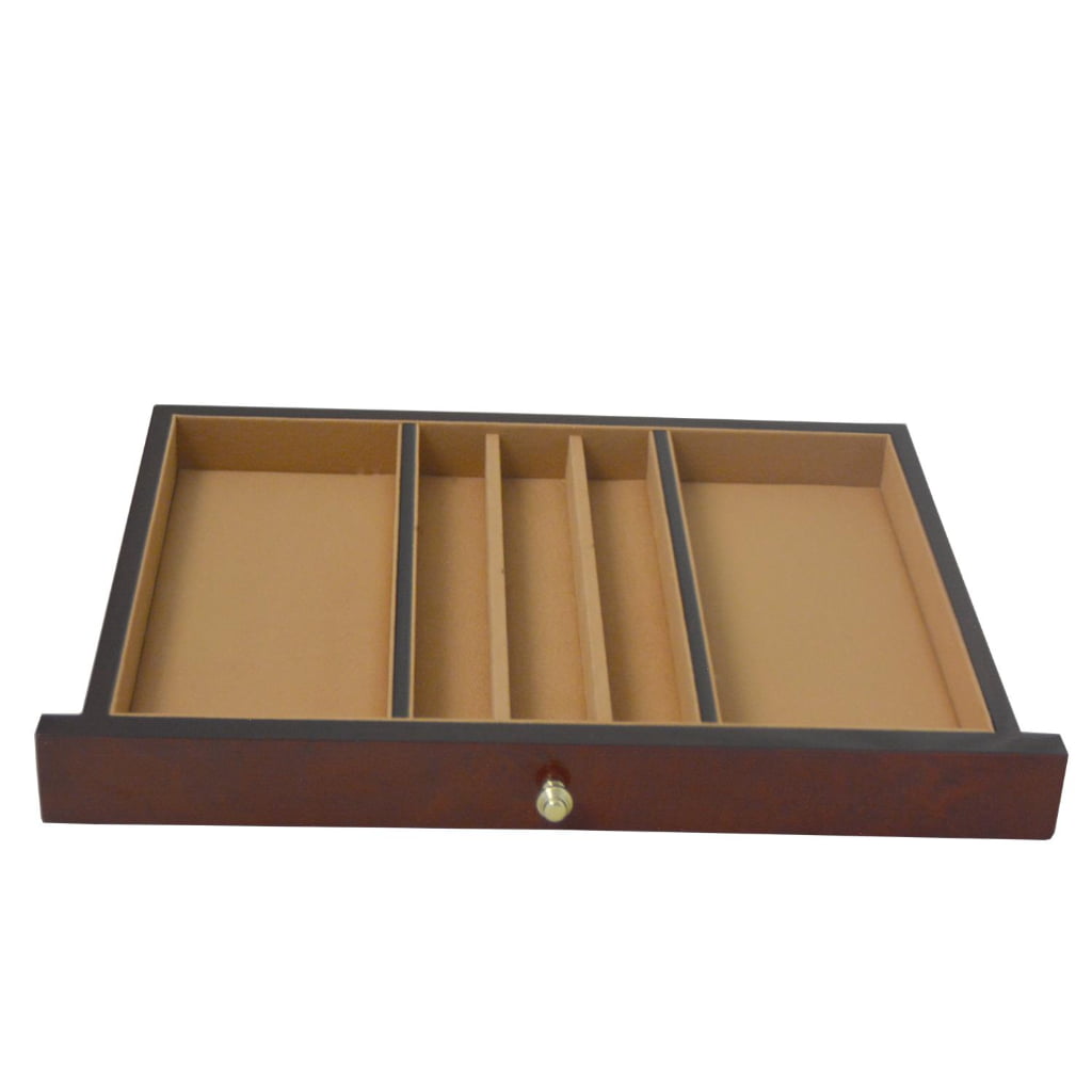 High Glossy Camphor Grain Jewelry Organizer Box with Drawers