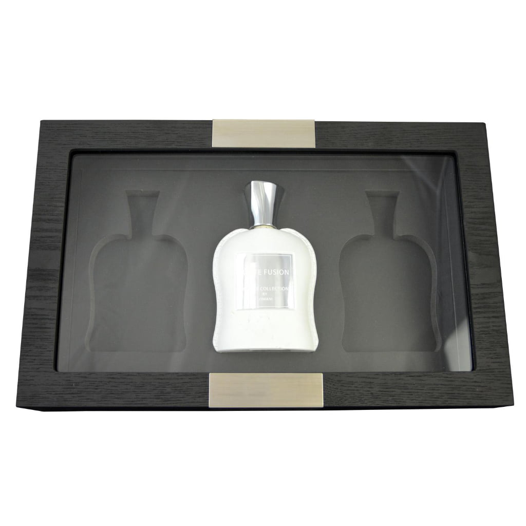 Bark Veneered MDF Perfume Case with Tempered Glass Display