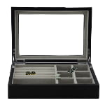 Bark Veneered MDF Jewelry Organizer Case
